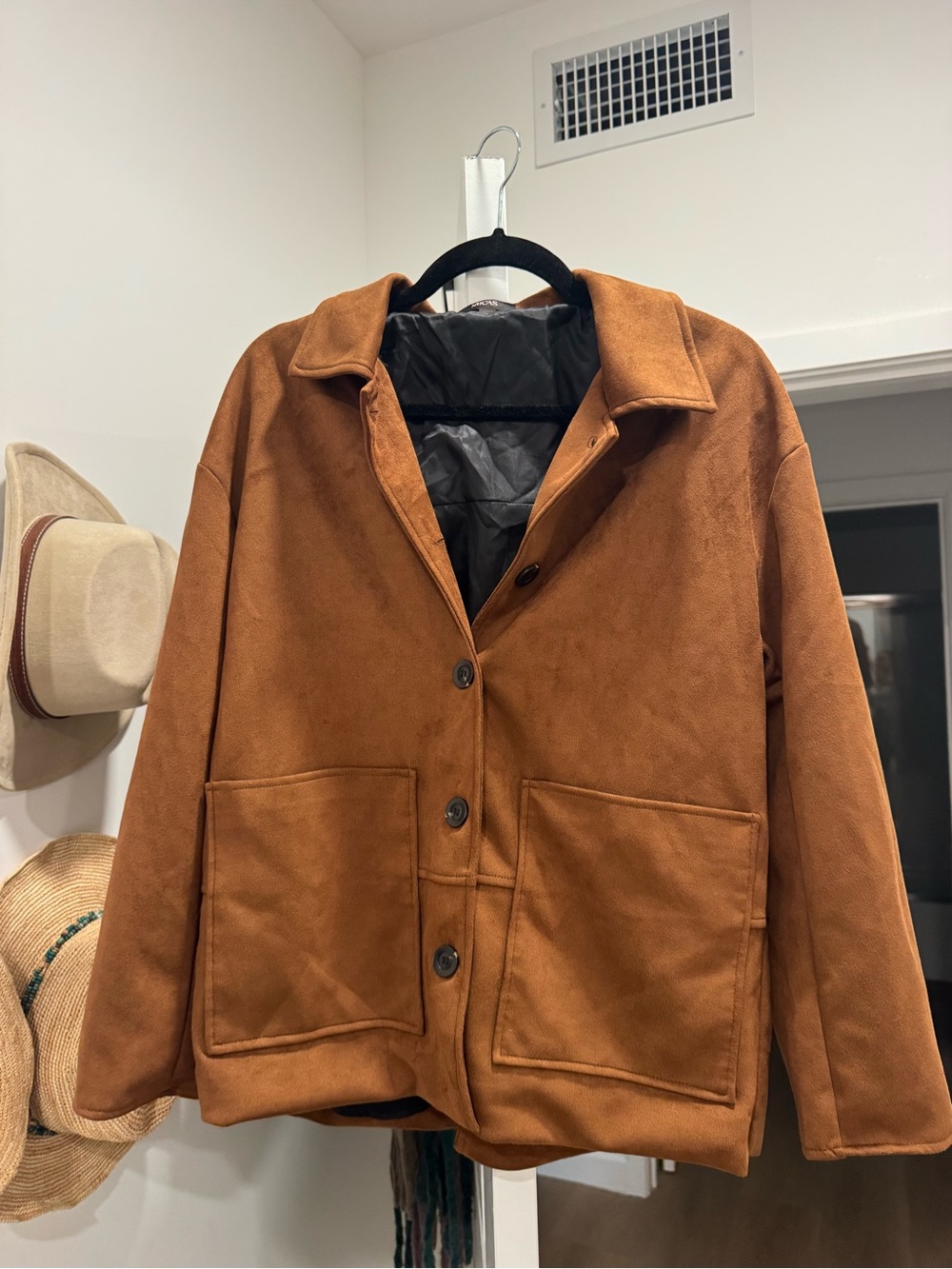 Micas Brown Fall Suede Jacket Small